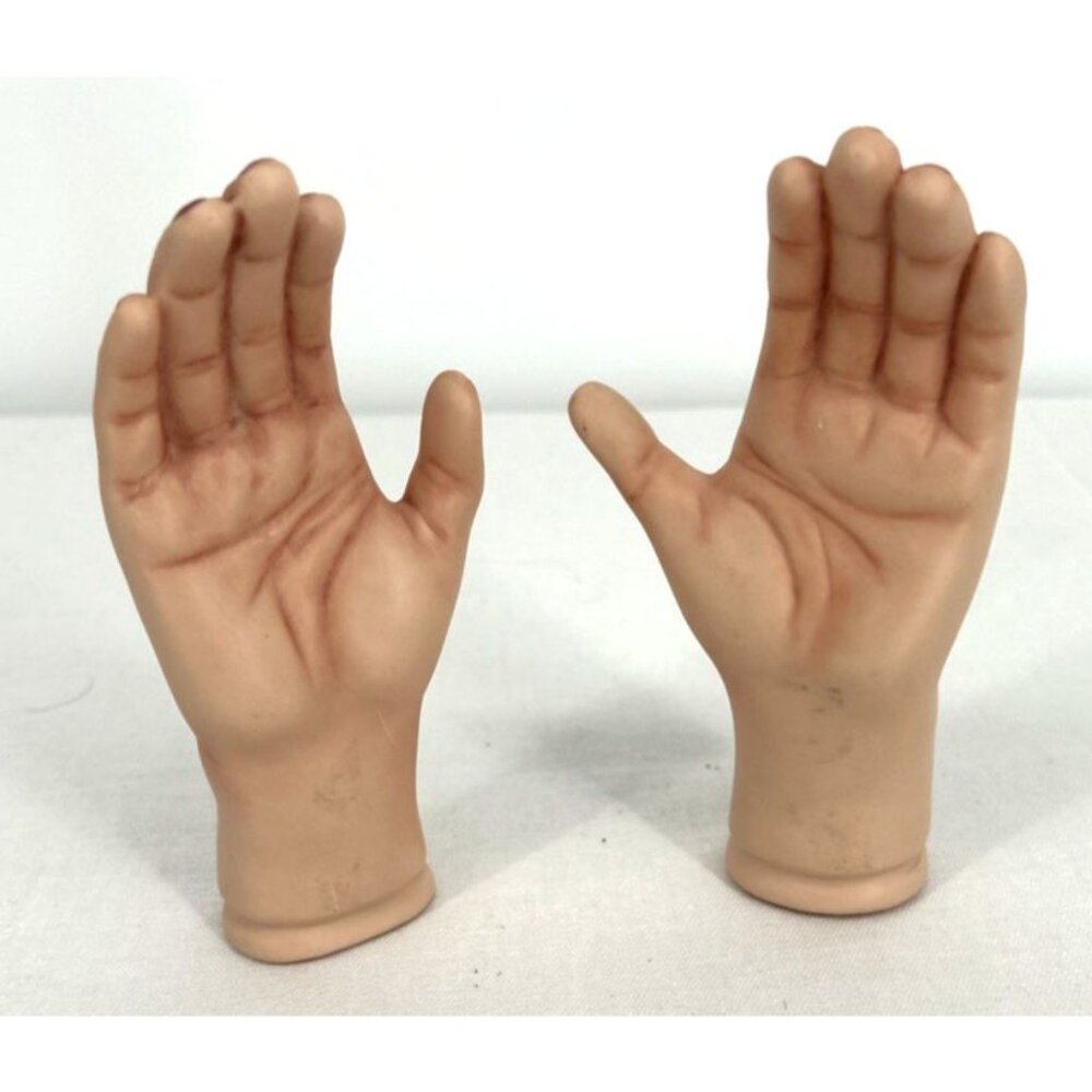 Porcelain Doll Hands Replacement Parts Elderly Old Hands 5.25"